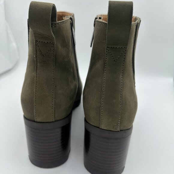 Vionic Wilma Olive Nubuck Ankle Boots Waterproof Size EU 40 / US 8.5 Chunky Heel - Picture 11 of 12